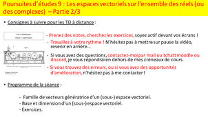 Maths poursuite d'études longues 9-2 : Système de vecteurs Générateur, base.