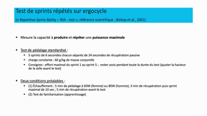 Emotion et puissance maximale anaérobie : test de sprints répétés sur ergocycle