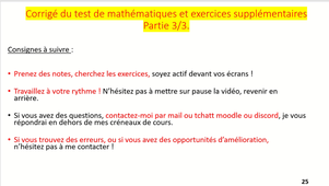 Vidéo 8 : Correction du test d'évaluation Partie 3