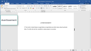 Structure d’une thèse