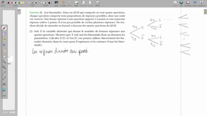 Corrigé Exercice 5 - Contrôle continu commun L1 SV - Probabilités (RAMB21) - Avril 2023
