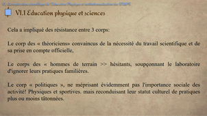 IV. Revendication scientifique de EP et Institutionnalisation des STAPS