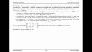 L1Eco- Mathématiques Appliquées 2 - Chapitre 1 - Part 3