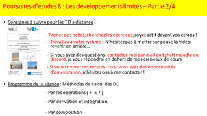Maths poursuite d'études longues 8-2 : Opérations sur les DL
