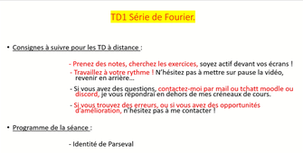 TD1 : Série de Fourier