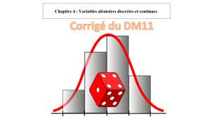 Correction du DM11 préparatoire au DS final