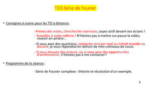 TD3 : Série de Fourier