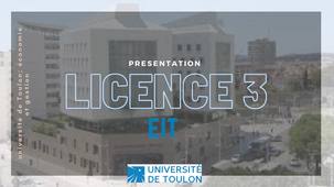 Présentation Licence 3 parcours Économie internationale et territoriale