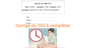 Corrigé du DS2 à compléter et à rendre en DM sur moodle