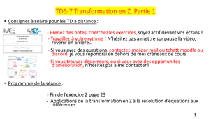 TD6-7 : Transformation en Z partie 1/2