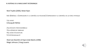 Genre et Activités Physiques, CM n°1