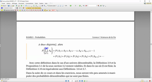 Cours N°3 Probabilités - L1 Sciences de la Vie (RAMB21)