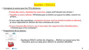 Vidéo 20 : SoutienEDLCC du premier ordre.