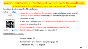 Vidéo 23 : Supplément pour la poursuite d'études