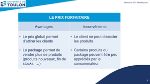 Marketing S3 - Chapitre 2 - I. Prix non différencié