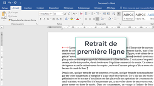 La forme des paragraphes dans Word