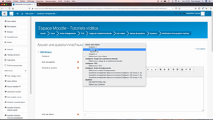 Moodle - 02 - Activité Test - Question Vrai/Faux