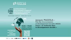 DDRSE 2024 - Jacques PIAZZOLA - « la recherche dans le développement durable »