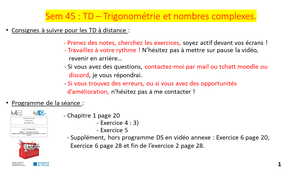 Vidéo 13 : TD sur les nombres complexes et la trigonométrie