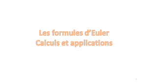 Deuxième amphi sur le chapitre 5 (Complément sur les nombres complexes)