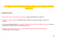 Vidéo 6 : Correction du test d'évaluation Partie 2/3
