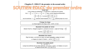 Soutien EDLCC du premier ordre