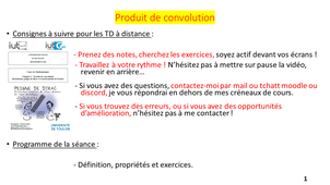 Le produit de convolution