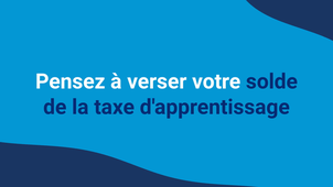 TAXE D'APPRENTISSAGE ETE 2023