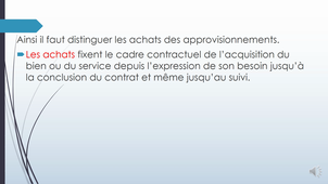 Chapitre 1- la fonction achats