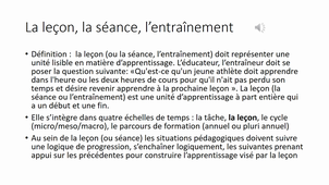 TD 2 L2 ES Programme Progression séance