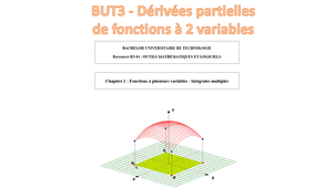 BUT3 : Dérivées partielles d'une fonction à deux variables ATTENTION : Erreur dans la question 5, et dans l'ens. de définition de la 8, à vous de trouver !