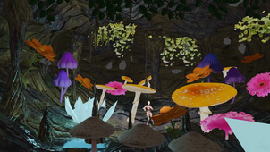 Animation 3D de la forêt de champignons