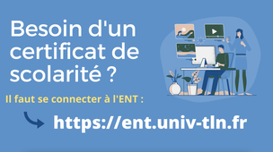 Récupérez votre Certificat de scolarité