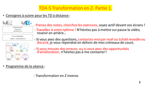 TD4-5 : Transformation en Z partie 1/2