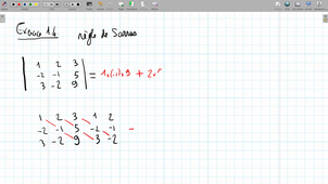 L1ECO - TD - Exercice 1.1 (déterminant 3x3 par la règle de Sarrus)