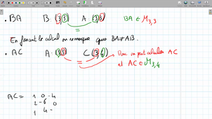 L1ECO - TD - Exercice 1.1 (produit de matrices -suite)