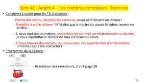Vidéo 11 : Amphi 4 de maths - Exercices sur les nombres complexes